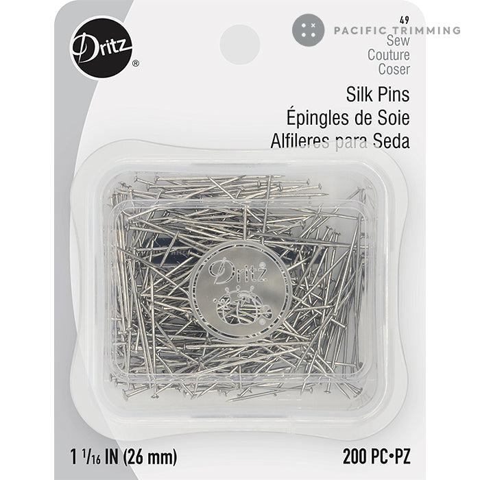 Dritz 1 1/16 Inch Silk Pins - 200pc