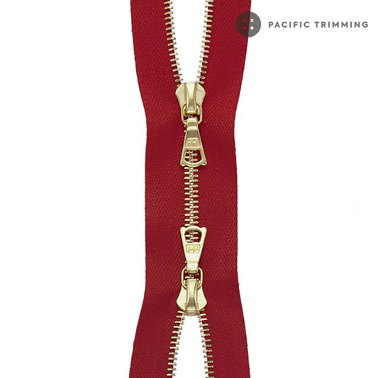 riri M4 Two Way Gold Teeth Metal Zipper