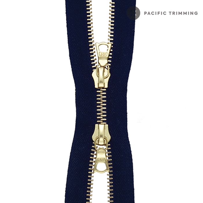 riri M8 Two Way Gold Teeth Metal Zipper