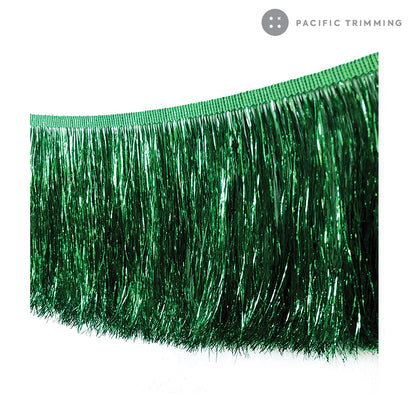 4", 8" Metallic Fringe Trim Multiple Colors