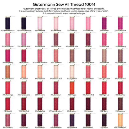 Gutermann Sew All Thread 100M #279 to #459