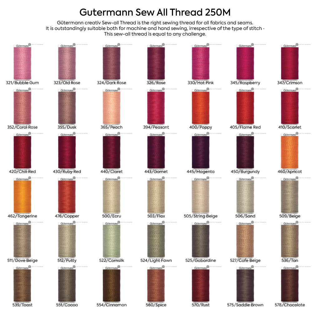 Gutermann Sew All Thread 250M 139 Colors