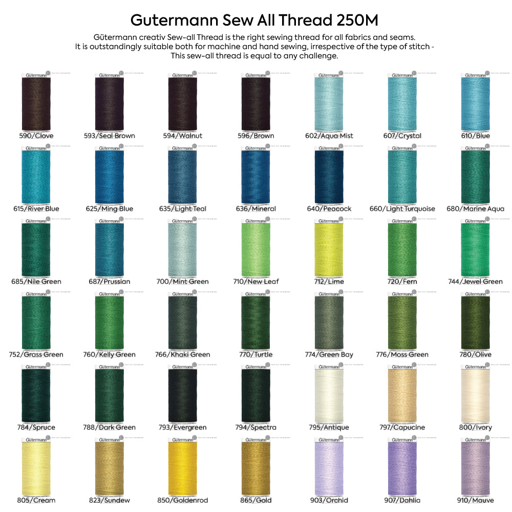 Gutermann Sew All Thread 250M 139 Colors