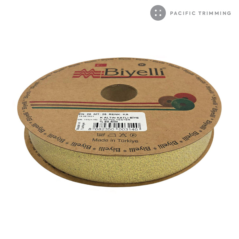 Biyelli Metallic Lame Bias Tape