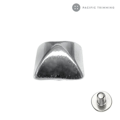 Square Pyramid Screw Back Studs Spikes Multiple Colors