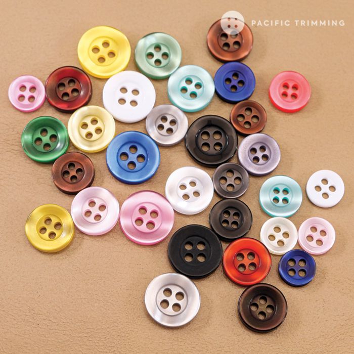 Color Standard Polyester 4 Hole Shirt Button