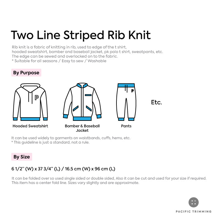 Two Line Striped Rib Knit Description