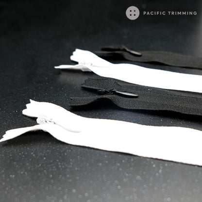 #2 White & Black Tape Invisible Zipper