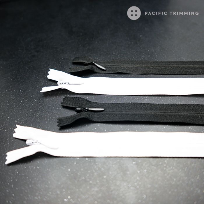 #2 White & Black Tape Invisible Zipper