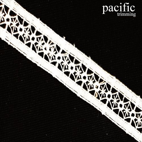 0.88 Inch White Polyester Lace Trim