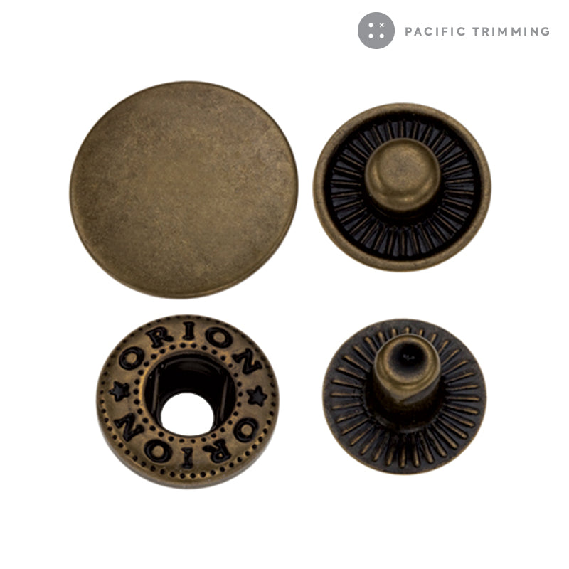 Premium Quality Standard Spring Snap Fastener Antique Brass