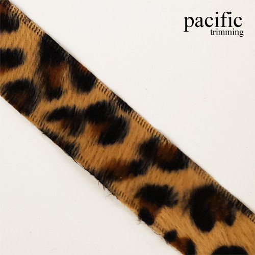 0.88 Inch Animal Printed Trim Camel Brown