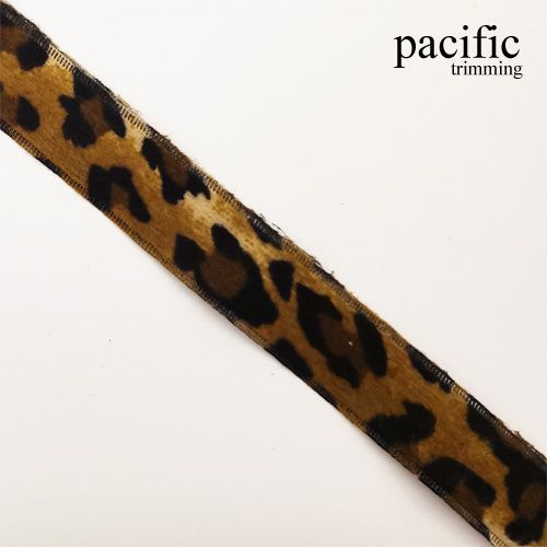 0.75 Inch Animal Printed Trim Dark Brown/Black