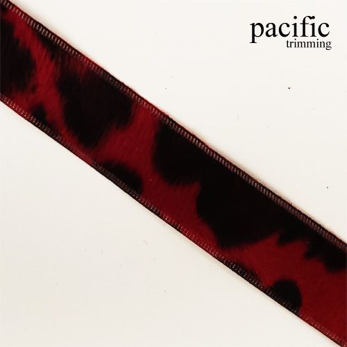 0.88 Inch Animal Printed Trim Red/Black