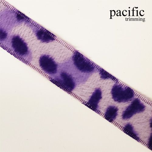 0.88 Inch Animal Printed Trim Purple