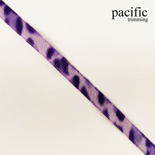 0.38 Inch Animal Printed Trim Purple