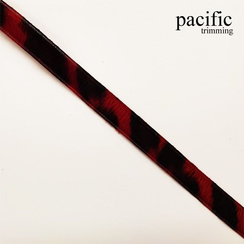 0.38 Inch Animal Printed Trim Red/Black