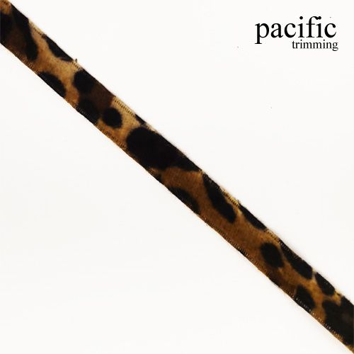 0.38 Inch Animal Printed Trim Dark Brown/Black