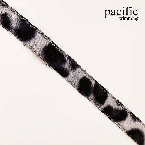 0.38 Inch Animal Printed Trim Black/White