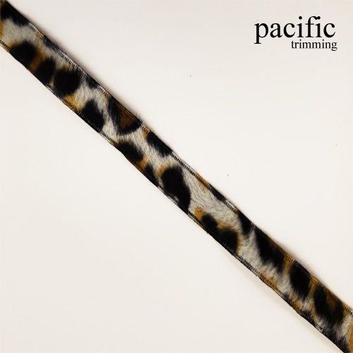 0.38 Inch Animal Printed Trim Brown/Ivory