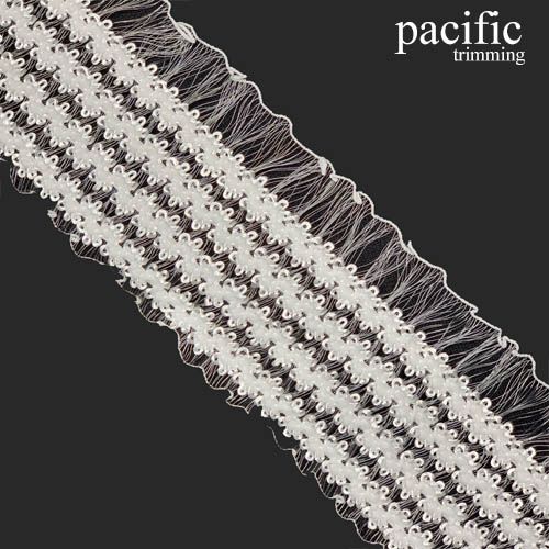 2.25 Inch White Mesh Elastic Band