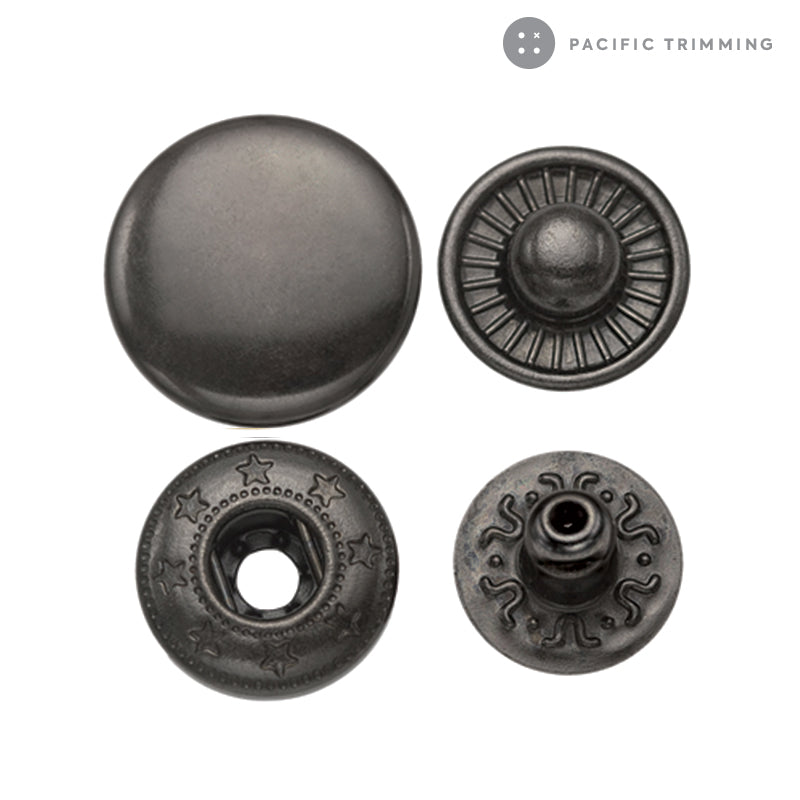 Premium Quality Standard Spring Snap Fastener Gunmetal