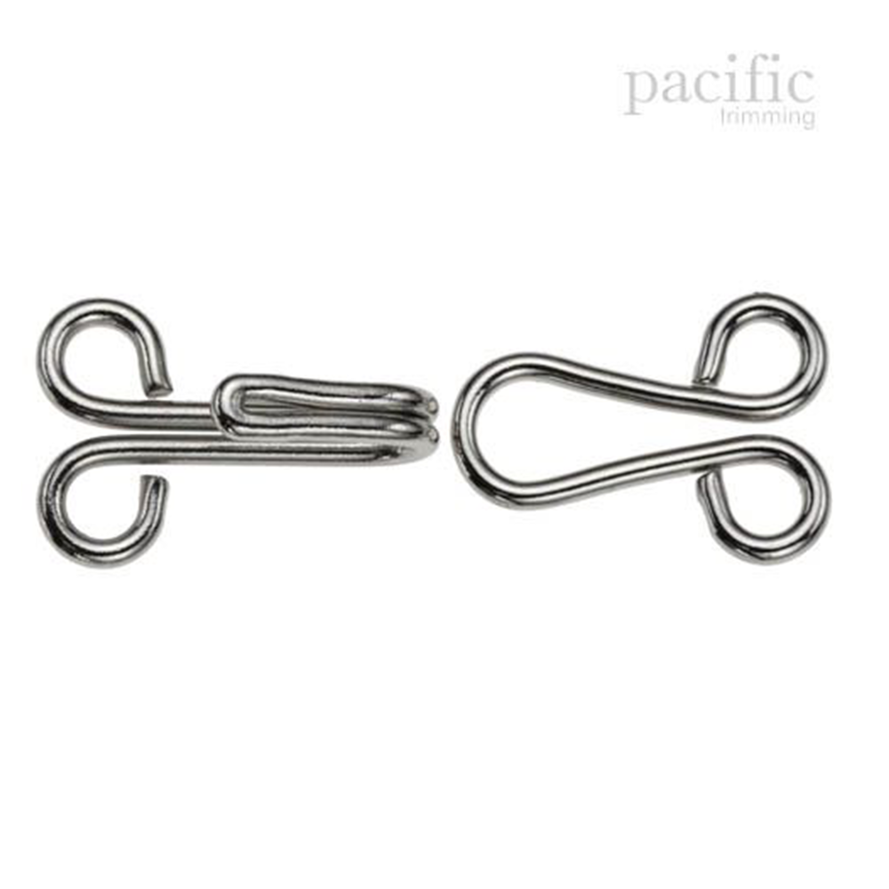 Hook & Eye Silver Multiple Sizes