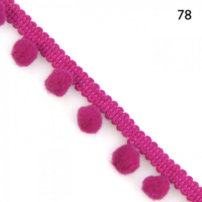 0.63 Inch Pom Pom Fringe Pink