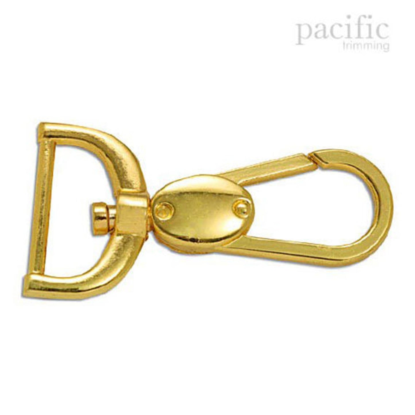 1 Inch Push Gate Swiveling Snap Gold