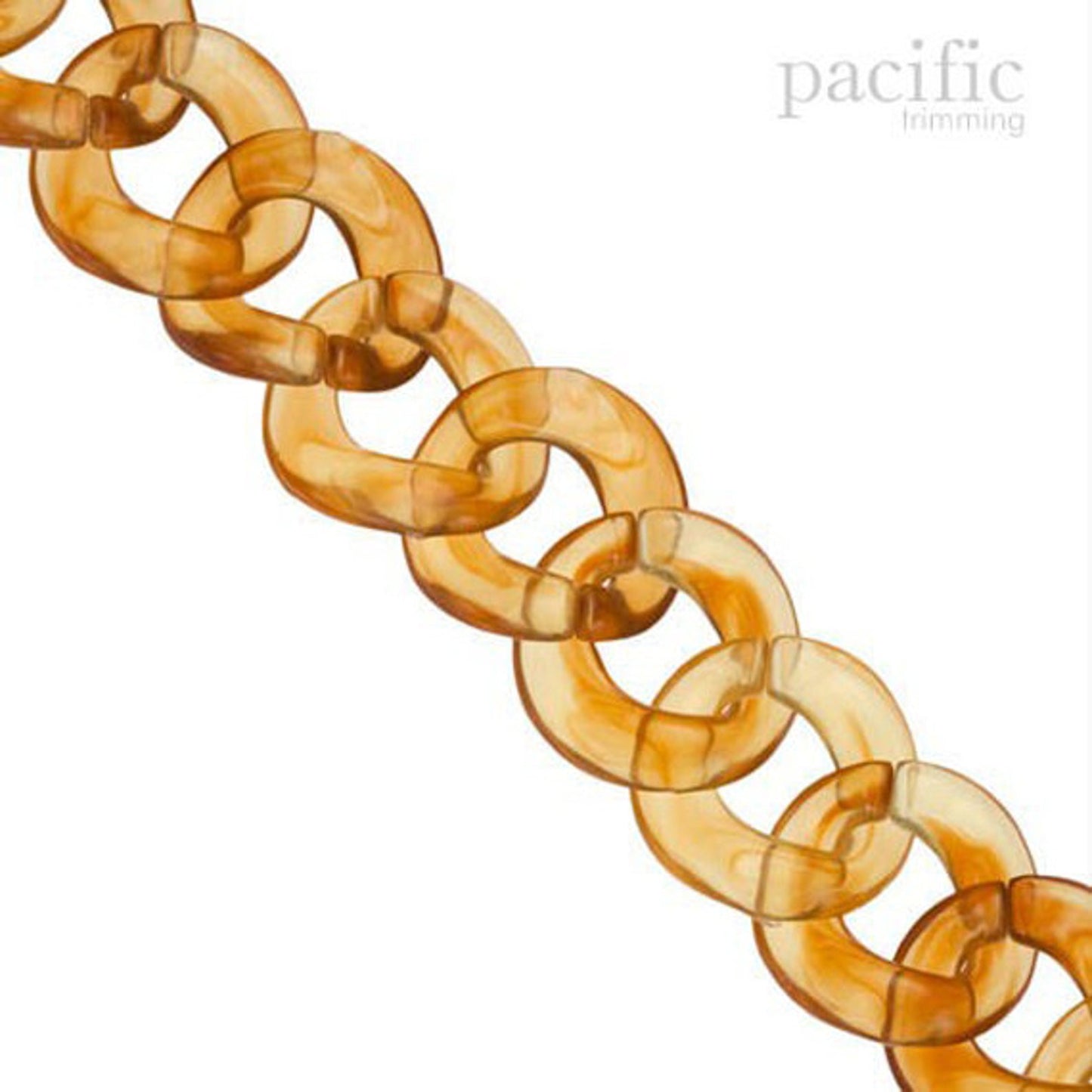 Acrylic Round Chain Golden Brown