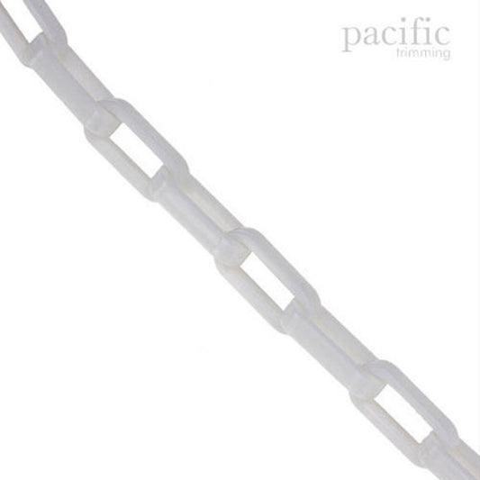 Acrylic Flat Chain White