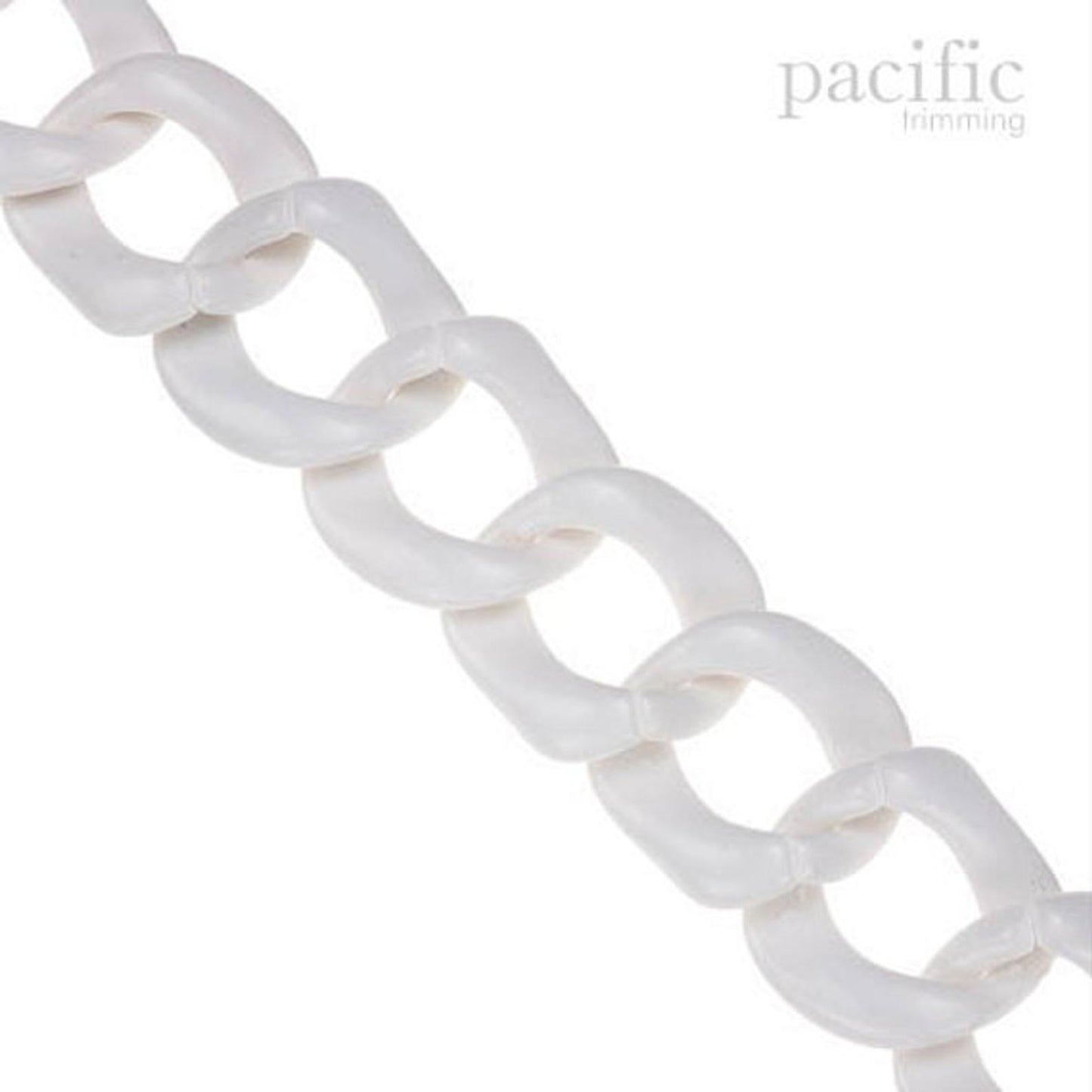 Acrylic Round Chain White