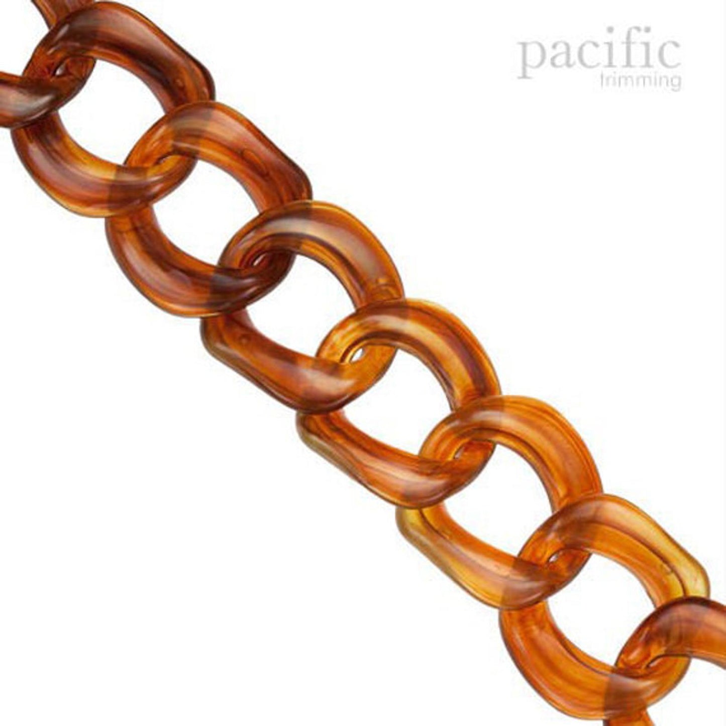 Acrylic Round Chain Brown Tortoise