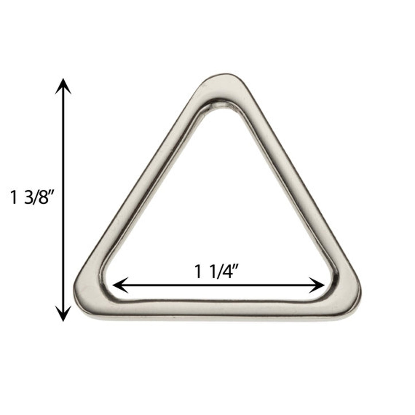 1.25 Inch Metal Tri-Ring Silver