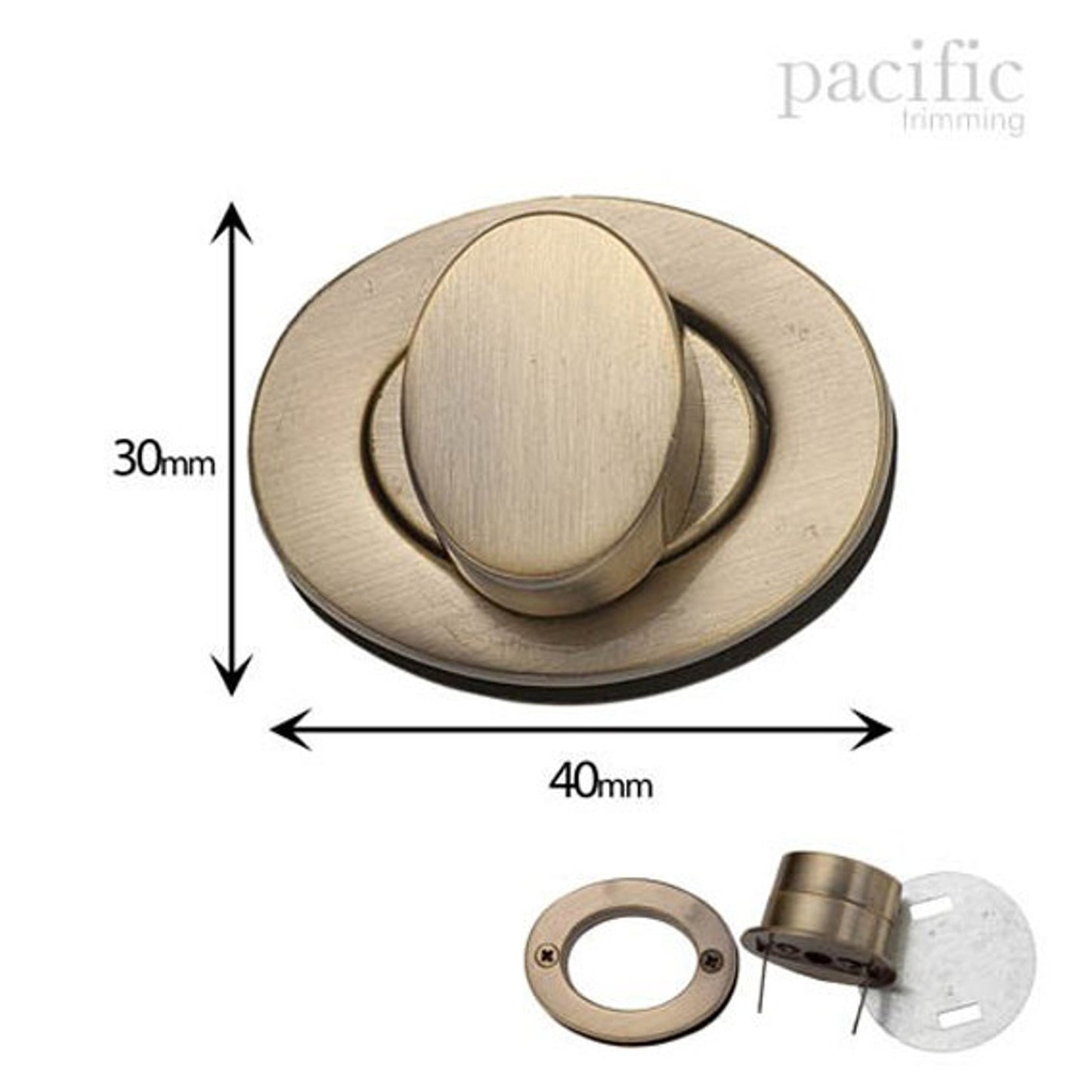 40mm Purse Turn Lock : 170005 (2 Colors)