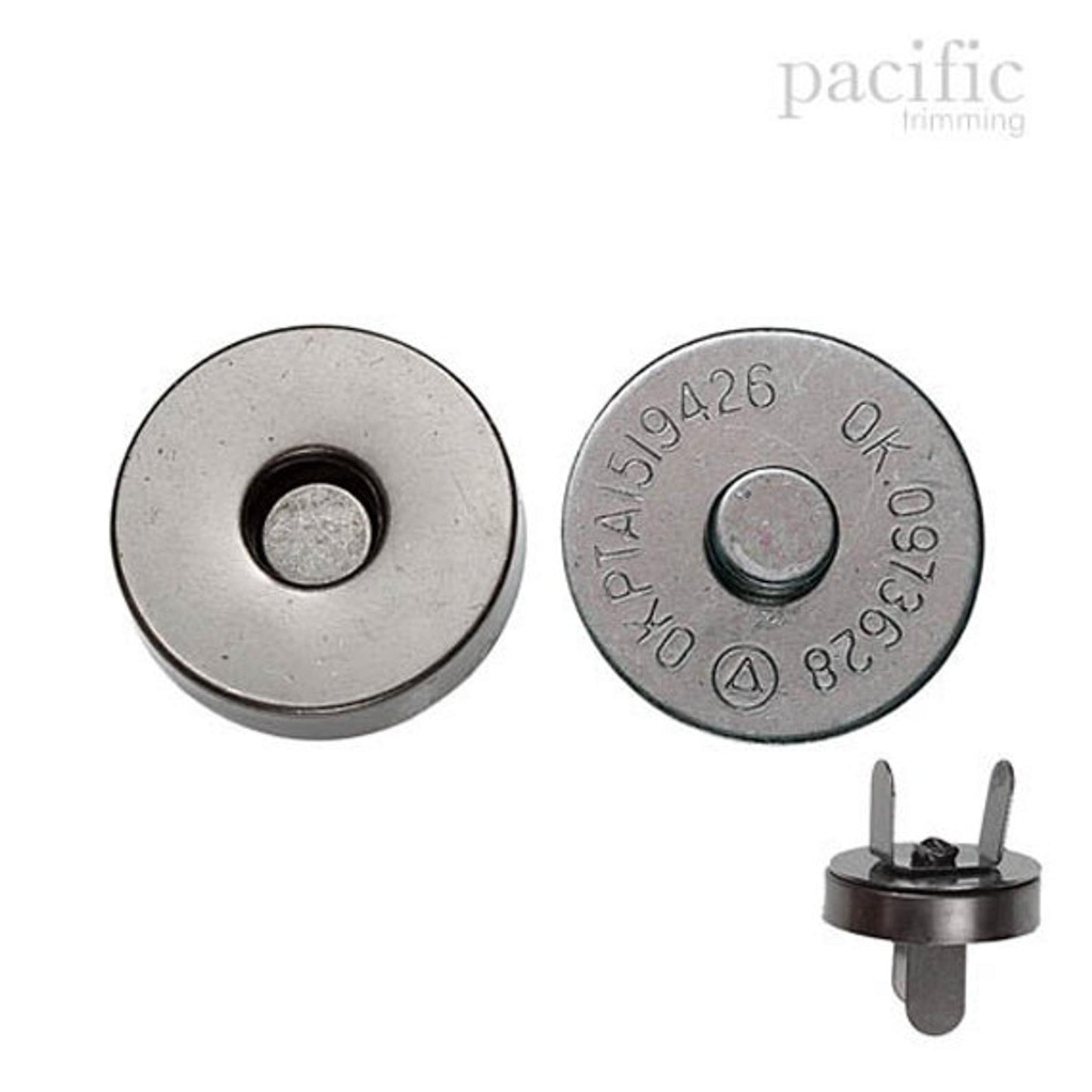 18mm Magnetic Snap Gunmetal