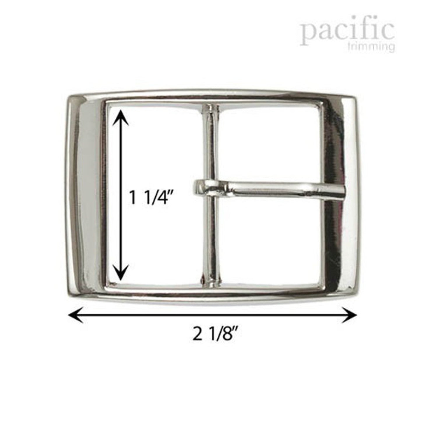 1.25 Inch Metal Buckle Silver