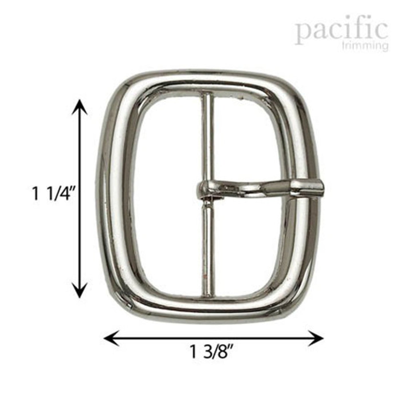 1.25 Inch Metal Buckle Silver