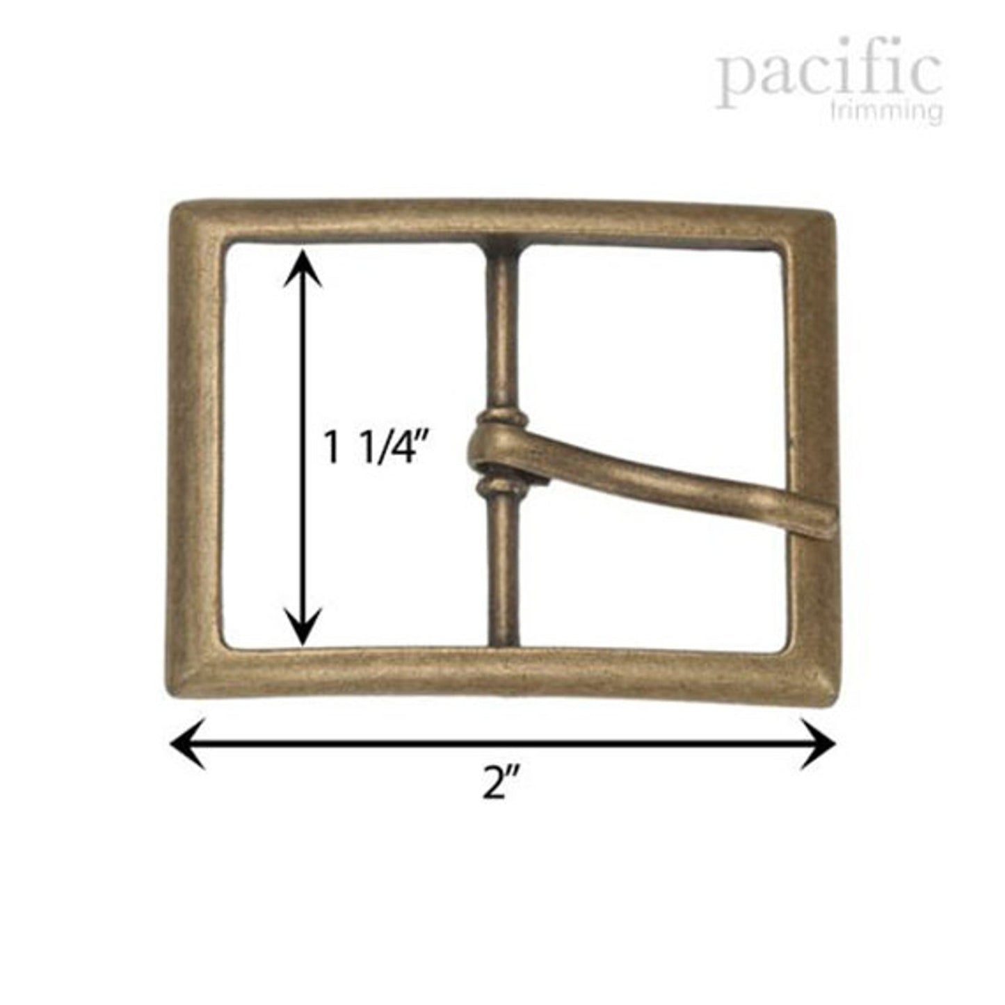 1.25 Inch Metal Buckle Antique Brass