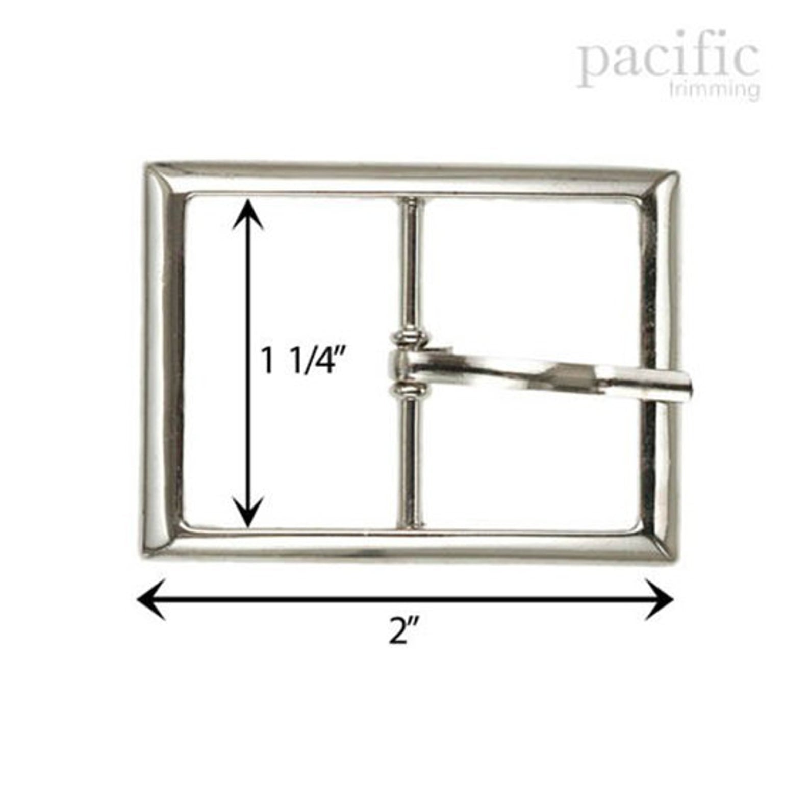 1.25 Inch Metal Buckle Silver