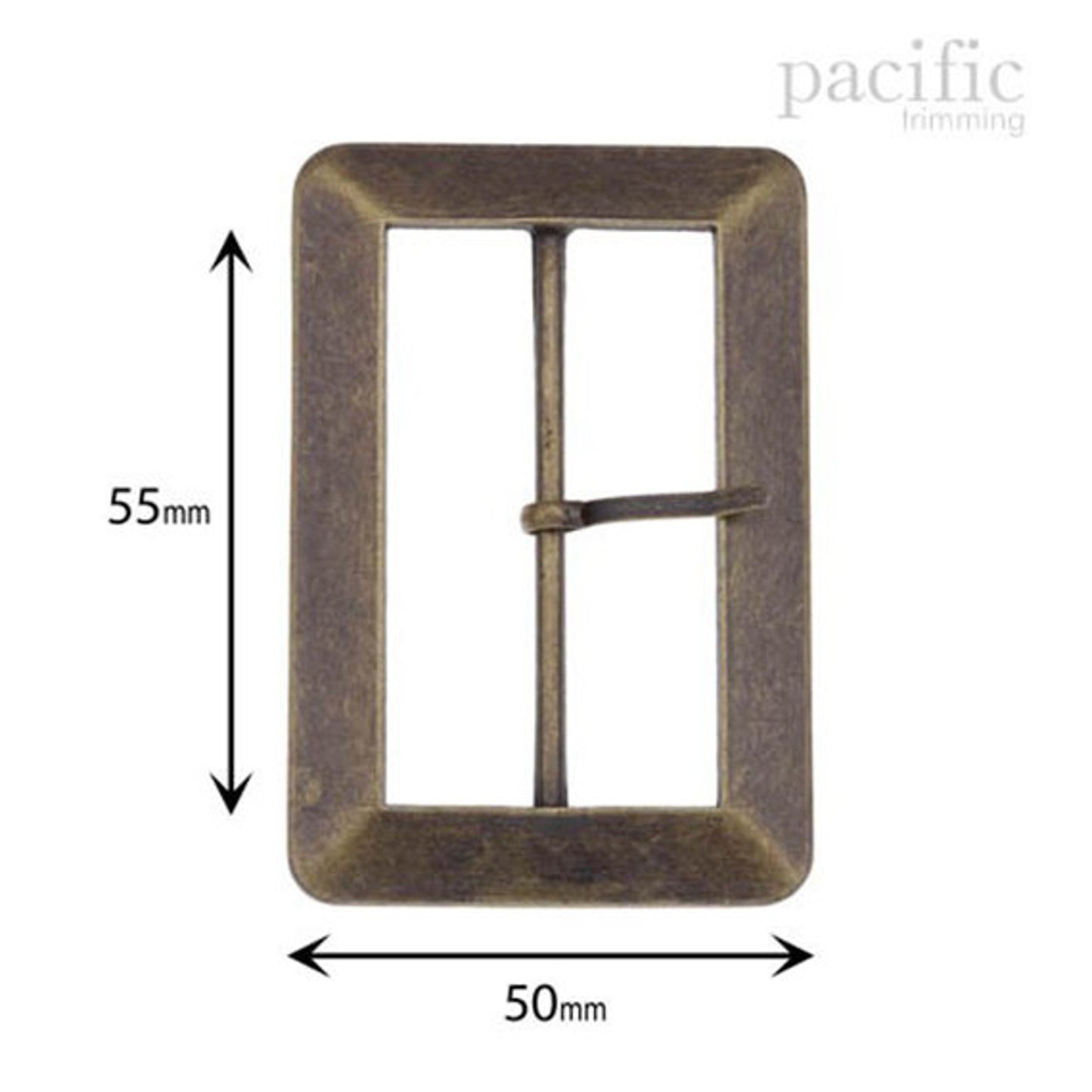 55mm Metal Buckle Antique Brass