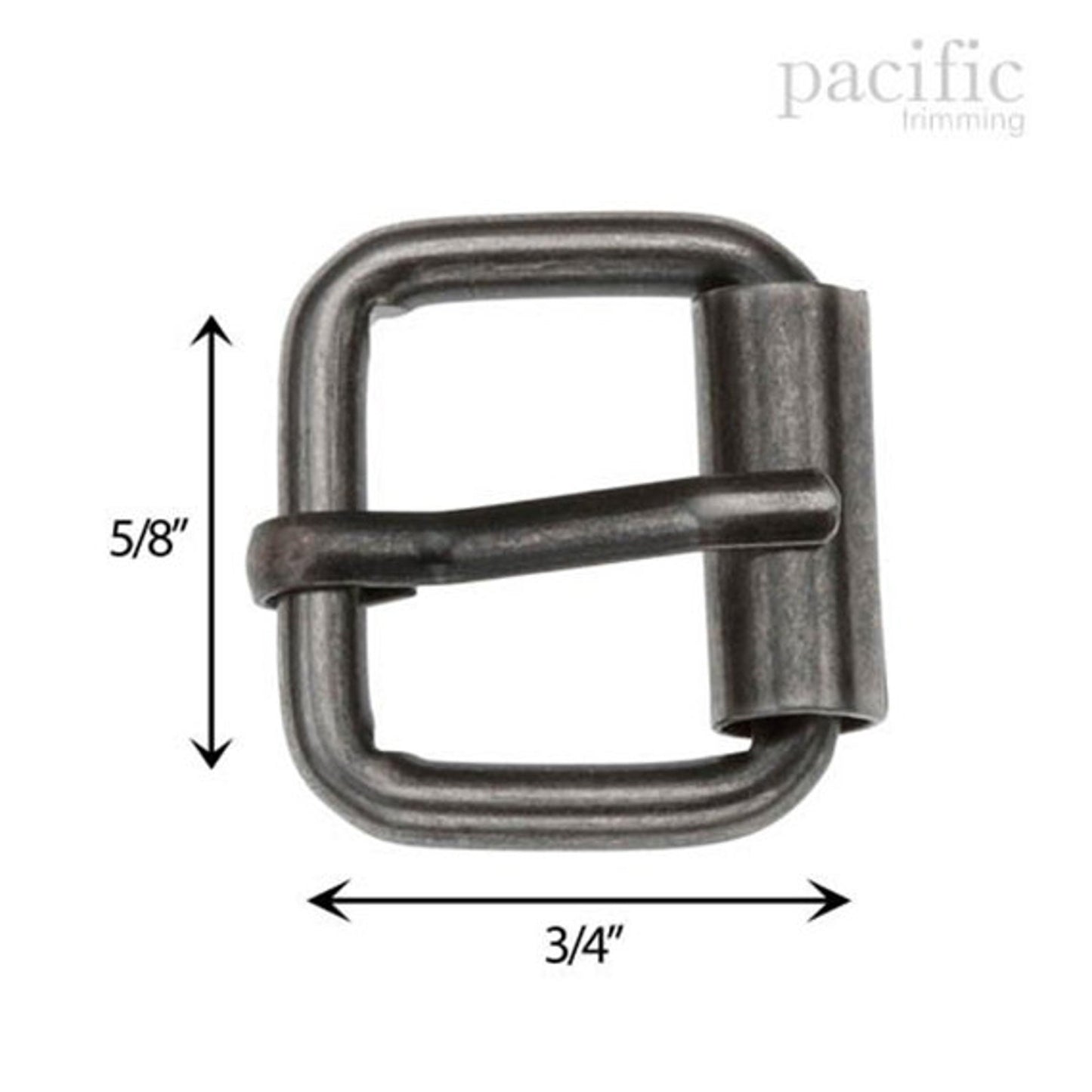 Metal Roller Buckle Gunmetal Multiple Sizes