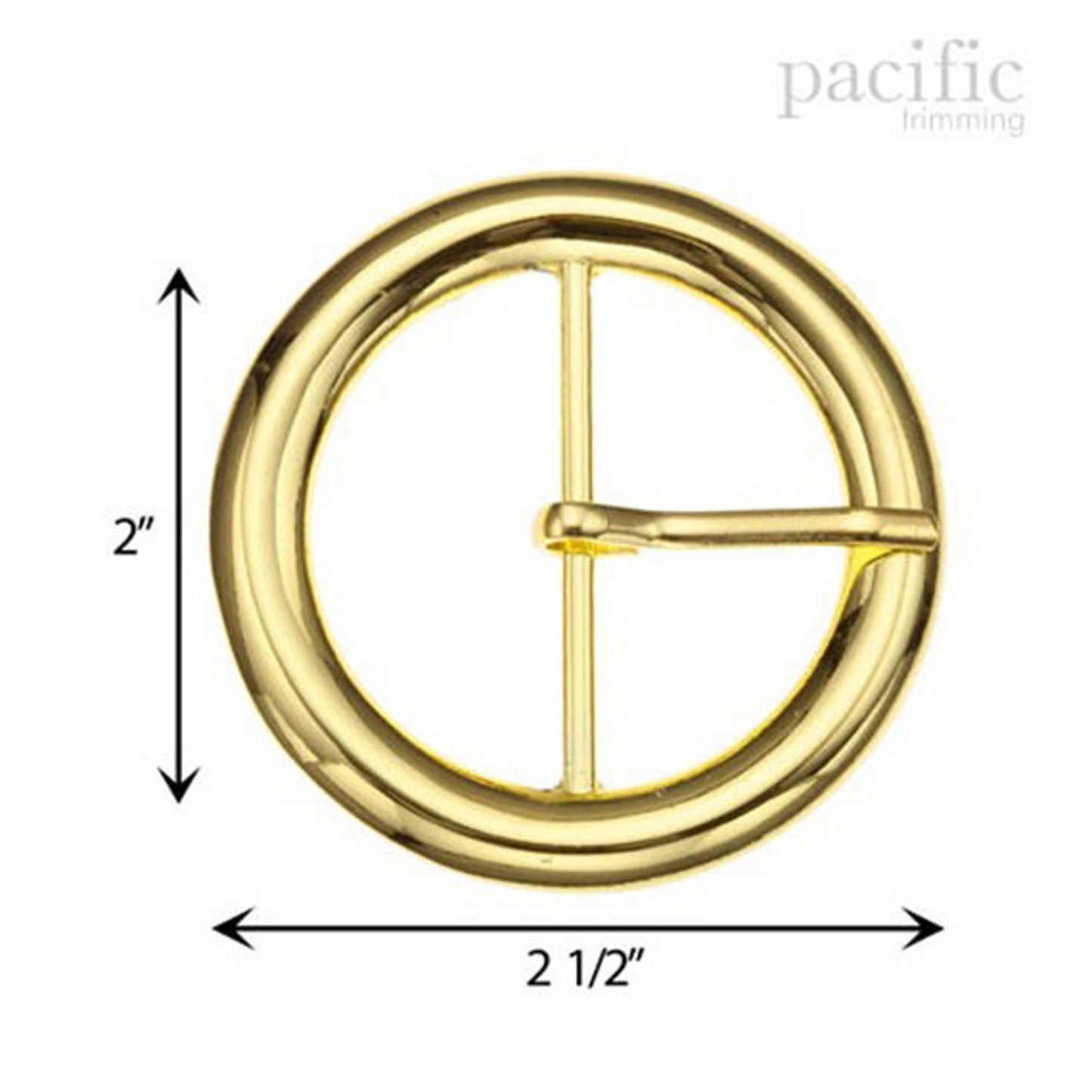 Metal Ring Buckle Gold Multiple Sizes