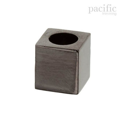 4mm Metal Cube Cord End Gunmetal