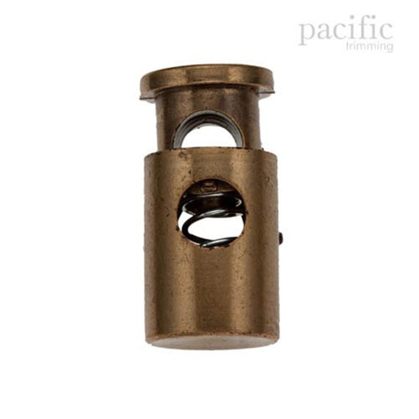 7mm Plastic Cord Lock Antique Brass