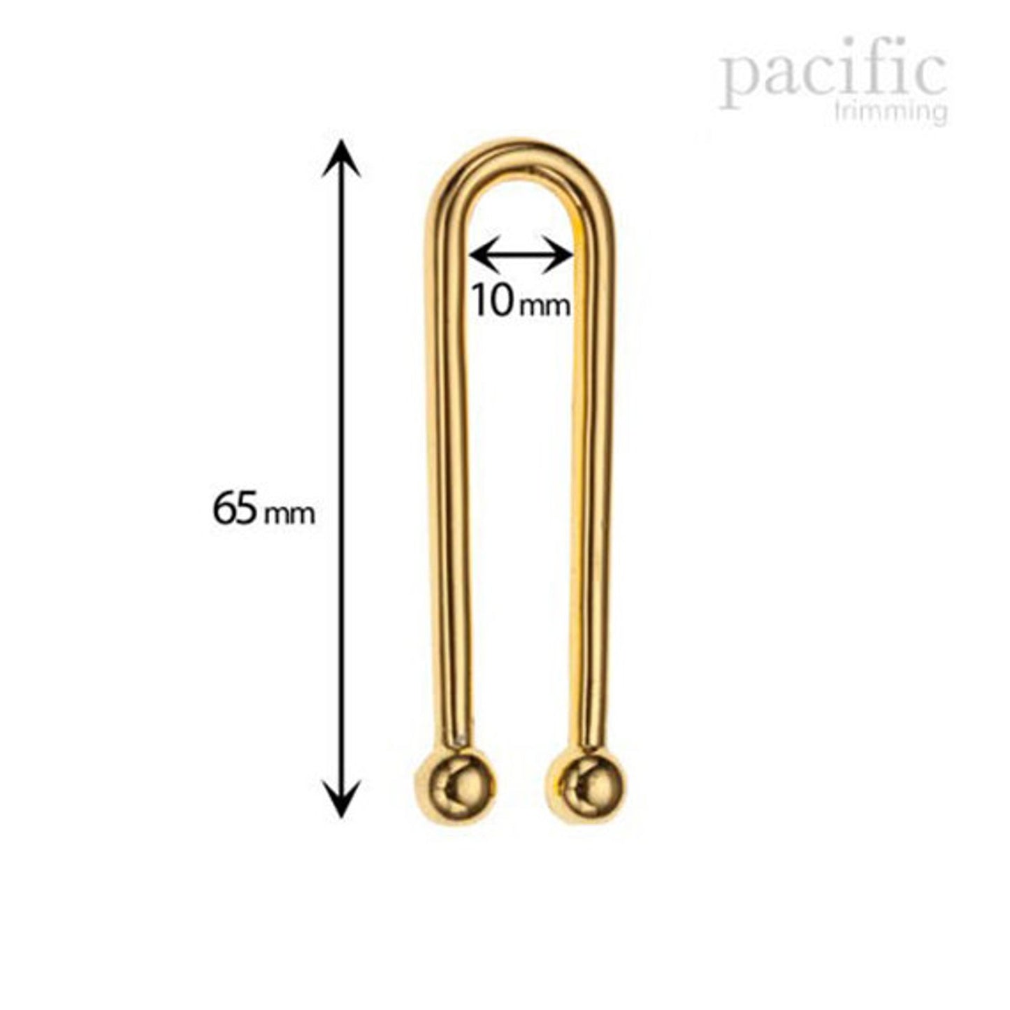 10mm U-Shaped Buckle Gold