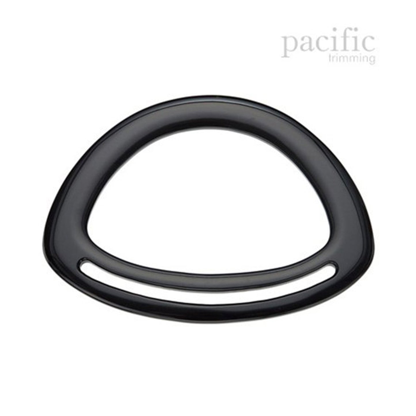 8 Inch Acrylic D-Shape Handle Black