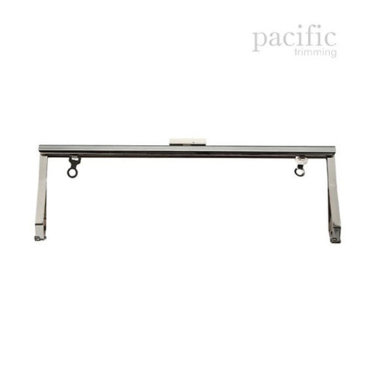 11 Inch Metal Purse Frame Handle Silver