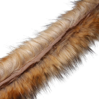 4 Inch Faux Fur Trim Brown