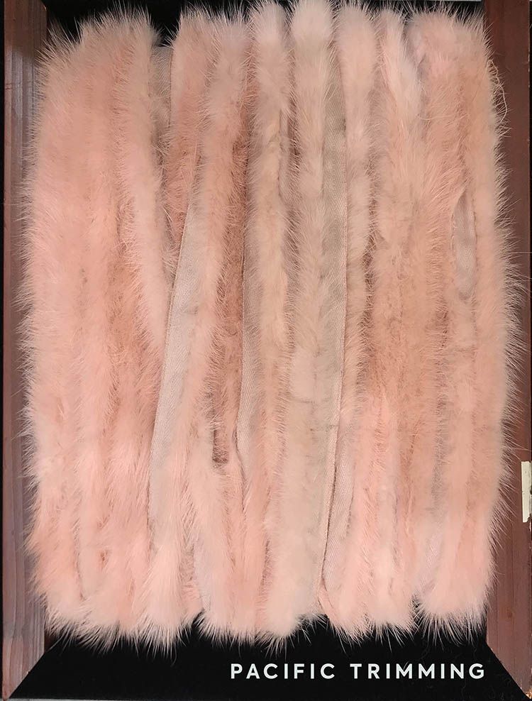 1 Inch Soft Mink Fur Trim Peach